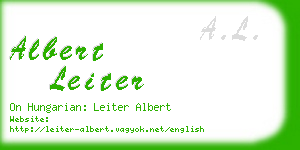 albert leiter business card